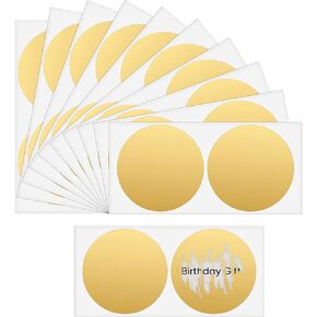 50 PCS خدش ملصقات ملصقات ، 2 بوصة مستديرة خدش للاصوص على البطاقات الذهب الخدش قبالة ملصقات لبطاقة السحب مكافأة DIY