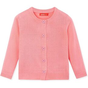 Toddler Girls Boys Casual Long Sleeve Cardigan Sweater 3-7 Years Green Navy Red Ivory Yellow Pink in Saudi Arabia