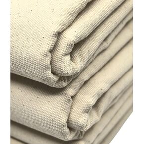 DUCS Canvas Fabric – Natural%100 Cotton Duck Canvas Fabric by The Yard – Canvases for Painting, Arts and Crafts, Covers, Backings - 65-inch Wide (Natural 10oz, 1 Yard)
