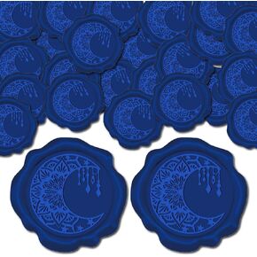 CRASPIRE 100PCS NAVY Blue Moon Wax Seal Seal Stefitations دعوات الزفاف ENVELOPE