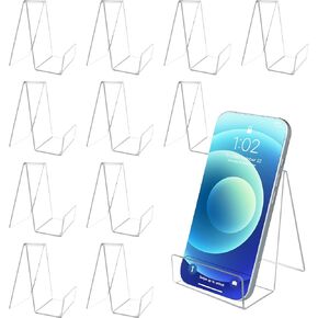 jingihe 12pcs كتاب أكريليك الكتب مع الحافة ، 4 × 3 في موقف شوهد واضحة ، حامل عرض فني لألبوم ألبوم ألبوم الألبوم postcard postcard صورة الكمبيوتر اللوحي