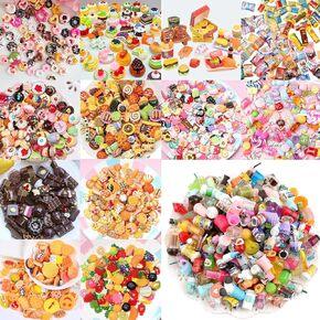 150pcs ألعاب الطعام المصغرة المصغرة ملحقات البيت دمية ميني المطبخ التظاهر بلعب الطبخ همبرغر الآيس كريم الخبز 1/12 منزل دمية