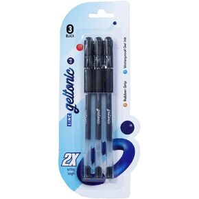 LINC Geltonic Gel Pens in 3ct Card - Black ink