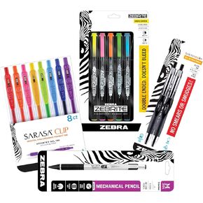 Planner Glow Up Exclusive 18 Piece Set, Great for Bullet Journaling, Includes 8 Colorful Retractable Gel Pens, 2 Dryx20 Black Gel Pens, 8 Assorted Highlighters