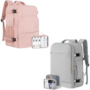 حقيبة الظهر (Pink & Gray) ، حقيبة ظهر شخصية معتمدة من الرحلة الشخصية ، تحمل حقيبة ظهر مع الجيوب المتعددة ، حقيبة جامعية ، حقيبة ظهر للمشي لمسافات طويلة ، حقيبة ظهر للأعمال مع ميناء شحن USB