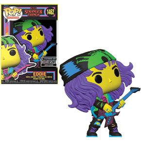 فونكو بوب! أشياء غريبة Eddie مع Guitar Blacklight Vinyl Figure #1462 - Entertainment Earth Earv