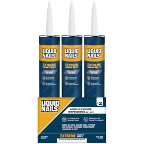 Liquid Nails Extreme Heavy Duty 10 oz. White Latex-Based Interior/Exterior Construction Adhesive Low VOC, 12 Pack
