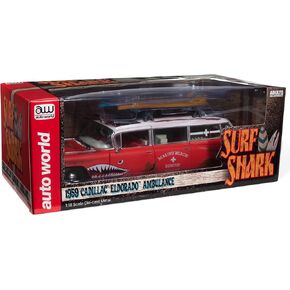 Auto World 1959 Cadillac Eldorado Ambulance Surf Shark 1:18 Scale Diecast Model