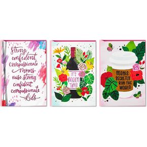 Hallmark Mothers Day Cards Assortment, Pack of 3 for Friends (Moms Run the World)