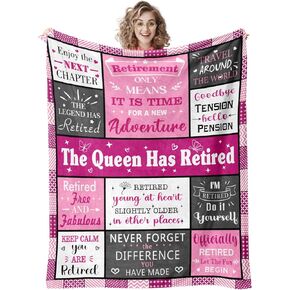 Retirement Gift for Woman, Retirement Gifts for Women 2025 Blanket, Happy Retirement Party Decorations, Best Farewell Goodbye Going Away Leaving Retired Gift for Coworker Teacher Mom Blanket 60"X 50"