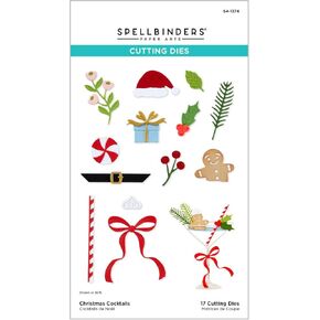 Spellbinders Christmas Cocktails Etched Dies