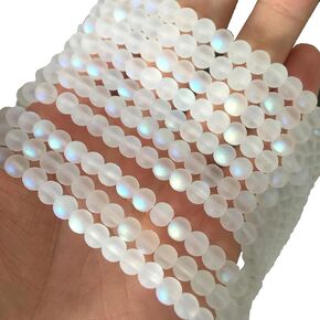 200 PCS Matte Crystal Glass Beads Mermaid Aurora Beads with Hole Jewelry Making Crafts DIY 6MM