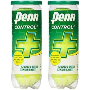 Penn Control Plus Tennis Balls - Youth Felt Green Dot Tennis Balls for Beginners
