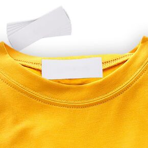 Starlight Iron on Labels for Clothing [100 Count] علامات اسم مخصصة للملابس للرعاية النهارية ، المخيم ، الزي الرسمي ، الكولاج ، دور رعاية المسنين ، الحرف واللحف - ملصقات الأسماء غير القابلة للغسل (الفراغات)