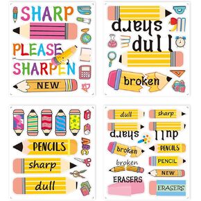 50pcs ملصق هدايا قلم رصاص أصفر ملصق ملصق ملصقات ملصقات قلم رصاص مكسورة قلم رصاص ملصقات مكافأة مكافأة تصميمات التصميم الفصول الدراسية لدكاتية الطالب للأطفال 4 أوراق