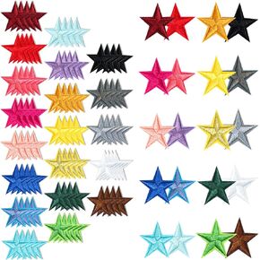 80 Mini Star Iron -on Patches - DIY Clothing and Backpack Decorations