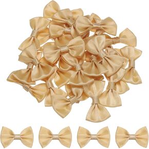 Meccanixity 100pcs Dark Blue Bow Ties 1.5 "× 1" Mini Bowknot لصياغة أقواس صقيل صغيرة كبيرة للخياطة DIY هدية الزفاف هدية الزفاف الحالية