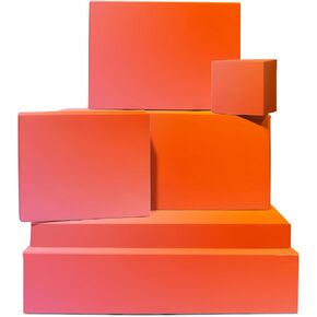 Central 23 Ombre Wrapp Paper لـ - Pink and Orange Ombre نمط الحد الأدنى - Sunset - 6 صفائح من غلاف الهدايا لذكرى عيد ميلاد استحمام الطفل - قابلة لإعادة التدوير