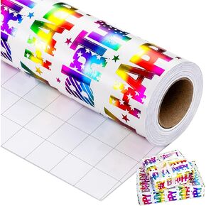 Yarcony Colorful Polka Dot Wrapping Paper Mini Roll, Gift Wrapping Paper, Rainbow Polka-Dot Gift Wrap for Present Packaging, Boys Girls Birthday, Party, Holidays, and Celebrations(17 Inch X 16.5 Feet)