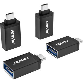 USB C to USB Adapter[4-Park], USB Type C Male to USB 3.0 Female OTG Adapter Compatible with MacBook Pro,Chromebook,Pixelbook,Microsoft,Samsung Galaxy S8 9 10 20 21 S22 Ultra Plus Note