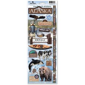 Paper House Productions STCX-0159E Travel Cardstock Stickers, Alaska 2 (1 sheet)
