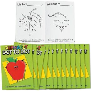 Fun Express Letters dot to DOT Activity Books - 24 قطعة - أنشطة تعليمية وتعليمية للأطفال