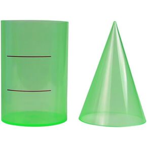 2pcs Cylinder Cone Model Volume Ratio Demonstrator Transparent Geometric Teaching Tools for Exploring Geometry and Volume Relationships Lightweight and Educational Equipment