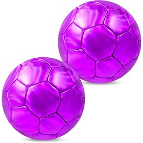 Dlugopis 2 PCS الحجم الأرجواني المتلألئ 2 طفل كرة القدم كرة القدم أطفال كرة القدم الصغيرة كرة كرة القدم العمر 3-8 كرة كرة القدم الداخلية كرة كرة قدم صغيرة للتدريب in Kuwait