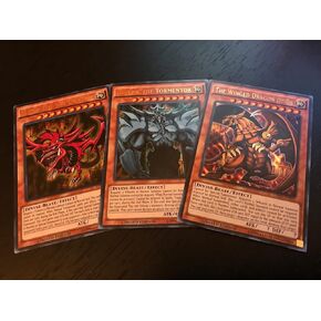 YUGIOH: EGYPTIAN GOD CARDS - OBELISK + RA + SLIFER - LDK2 - ULTRA RARE HOLO SET - 3 PIECE COLLECTIBLE CARD GAME SINGLES