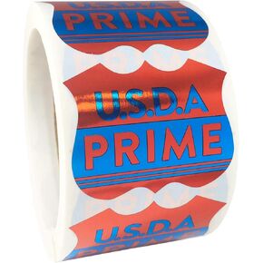 USDA Prime Store STORE FOOD LABELS 2 × 2 بوصة 500 ملصقات لاصقة إجمالية