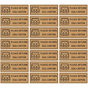 500pcs إرجاع ملصقات علامات Carton البيض ، 0.75 × 2 بوصة كرافت ورق لاصق قابلة لإعادة الاستخدام لإرجاع الكارتون البيض ، مستلزمات تعبئة البيض الطازجة ، ملصقات متينة لمزارع الدواجن ومحلات البقالة