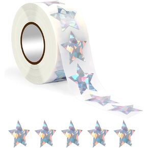 500Pcs Small Star Stickers, 1.5inch Self Adhesive Star Stickers Foil Star Stickers Incentive Reward Stickers Star Stickers for Kids School Office (Red)