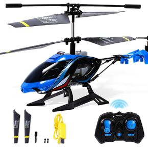 RC Helicopter, 2.4G Remote Control Helicopter with LED Lights, Sky Rover Vigilante, Indoor Outdoor Remote Control Helicopter Toy for 8 9 10 11 12+ Year Old Boys Gifts, Blue