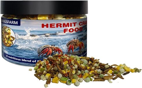 JADINGSFARM Fruity Buffet Blend Diet, 4.4 oz Food for Hermit Crabs, All Natural Hermit Crab Food, Hermit Crab Treats, High Protein & Nutrient Blend Diet of Oats, Blueberries, Strawberry, Banana, Sprouted Seeds Mix for Hermit Crabs. in Kuwait