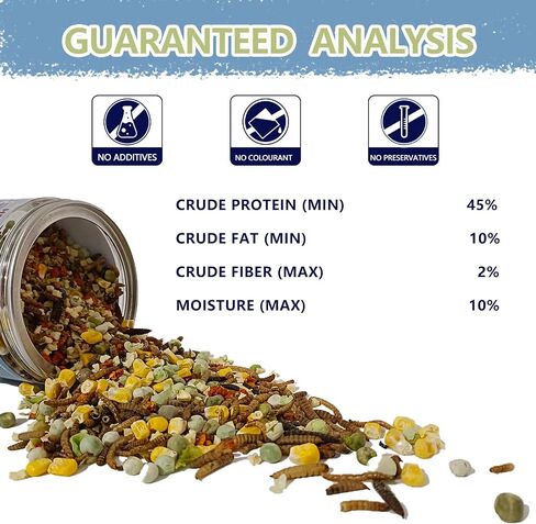 JADINGSFARM Fruity Buffet Blend Diet, 4.4 oz Food for Hermit Crabs, All Natural Hermit Crab Food, Hermit Crab Treats, High Protein & Nutrient Blend Diet of Oats, Blueberries, Strawberry, Banana, Sprouted Seeds Mix for Hermit Crabs. in Kuwait