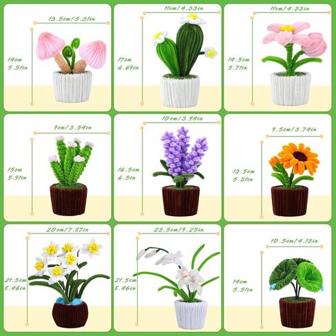 UzecPk Pipe Cleaner, Pipe Cleaner Flower Craft kit, 10 Colors Pipe Cleaners Bulk Chenille Stem Pipe Cleaners Plant Kit for DIY Craft Holiday Creative Decorations with Tutorial and Accessories in Kuwait