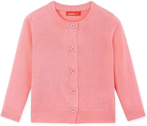 Toddler Girls Boys Casual Long Sleeve Cardigan Sweater 3-7 Years Green Navy Red Ivory Yellow Pink in Saudi Arabia