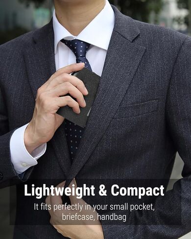 حامل بطاقة MaxGear Business ، PU Leather Cards Cards للرجال والنساء ، منظم حامل البطاقات الاحترافي مع حظر RFID ، الكربون الأسود in Kuwait