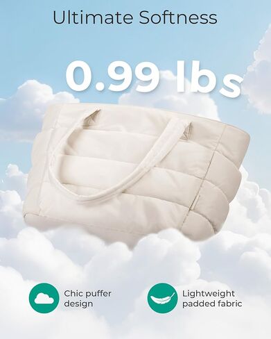 BAGSMART Tote Bag for Women, Lightweight Puffy Tote Bag for Travel, Work, Beach, Gym, Shop in Kuwait