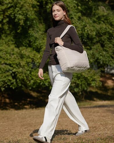 BAGSMART Tote Bag for Women, Lightweight Puffy Tote Bag for Travel, Work, Beach, Gym, Shop in Kuwait