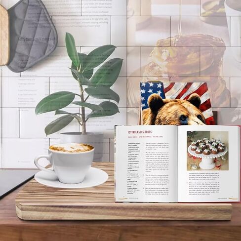 Dinosaur Wooden Triangle Book Holder,Crack Hole Dinosaur Bookmark with Coffee Cup Holder,Book Stand for Page Rest,Night Stand Book Reading Rest with Slotted for Readers Teachers in Saudi Arabia