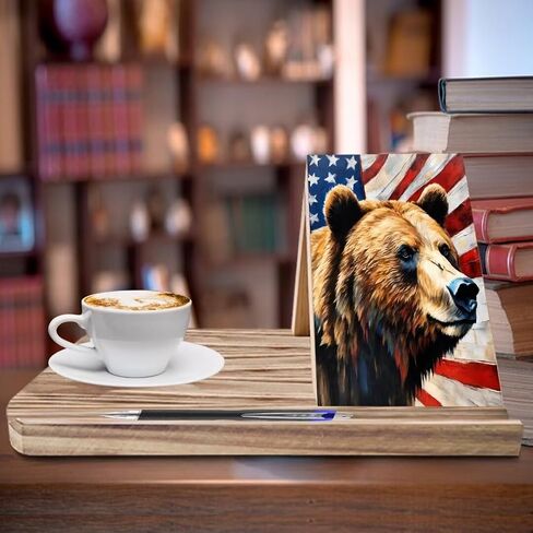 Dinosaur Wooden Triangle Book Holder,Crack Hole Dinosaur Bookmark with Coffee Cup Holder,Book Stand for Page Rest,Night Stand Book Reading Rest with Slotted for Readers Teachers in Saudi Arabia