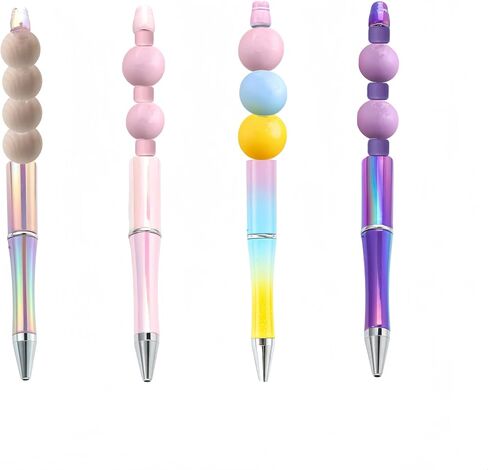 Decor for Pens 10pcs Full Pearl Beads Chunky Glitter Beads for Beaded Pens Bulk Jewelry Keychains Making in Saudi Arabia