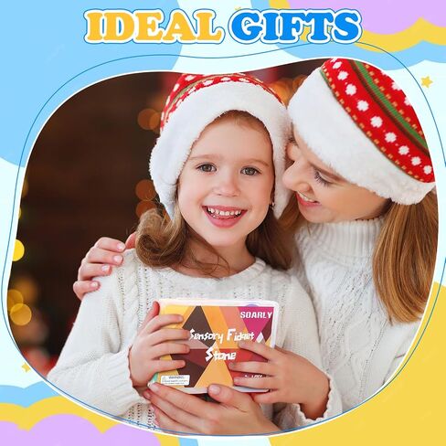 Fidget Toys Sensory Stone, 6 Pack Worry Stones Textured Anxiety Relief Items for Kids & Adults Autism ADHD Tools for Kids Teen Gifts Easter Basket Stuffers Small Prizes Fidget Toys for Classroom in Saudi Arabia