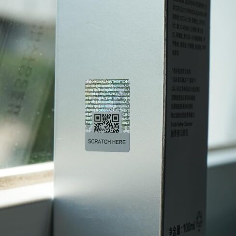 Anti-Counterfeit Packaging Authentic Hologram Labels Silver QR Code Stickers Security Seals Genuine Tags Unique Random Serial Number 1X0.7 inch Holographic Stickers(200pcs) in Saudi Arabia