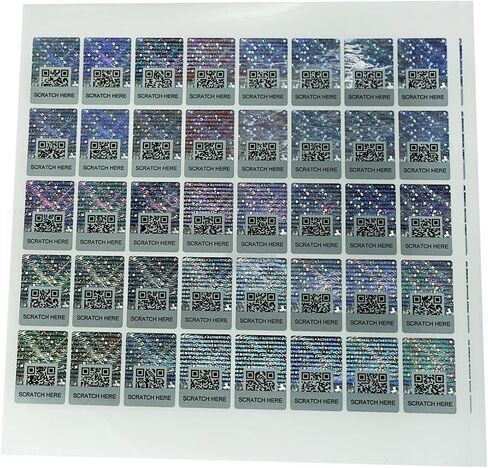 Anti-Counterfeit Packaging Authentic Hologram Labels Silver QR Code Stickers Security Seals Genuine Tags Unique Random Serial Number 1X0.7 inch Holographic Stickers(200pcs) in Saudi Arabia