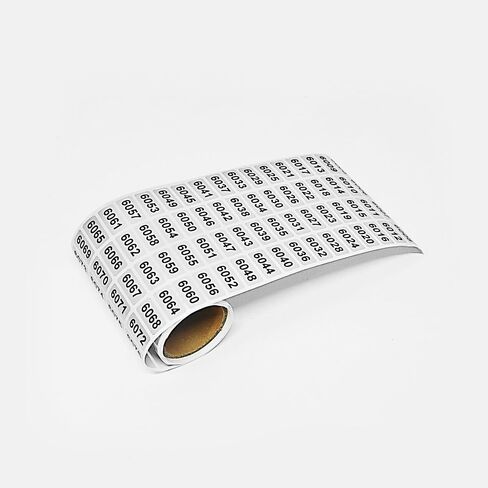 PENCK 7001 to 8000 Number Label Stickers Black Inventory Numbering Small Consecutive Number Sticker for Office Warehouse Classification Storage in Saudi Arabia
