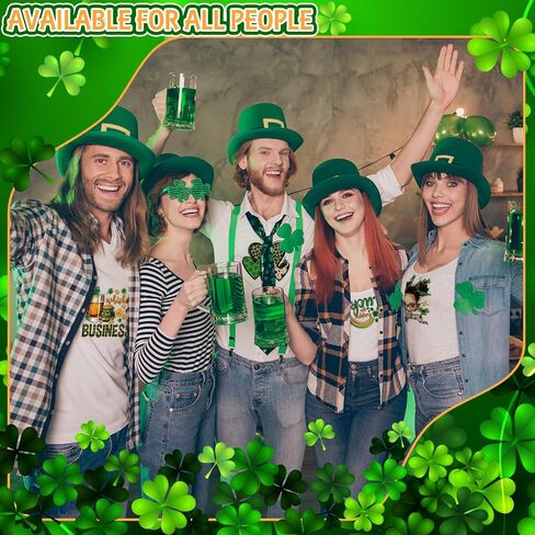 Estune 30 Pcs St. Patrick's Day Iron on Heat Transfers Western Clover Patches Decals Retro Cowboy Appliques Stickers Iron on Decals for T Shirts Clothes Bag Pillow Covers DIY (Retro Style) in Saudi Arabia