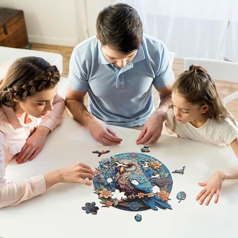 KAAYEE Wooden Jigsaw Puzzles-Wooden Puzzle Adult Unique Shape Advanced Wise Owl Wood Puzzle for Adult, Fathers Family Christmas Games 13.5 * 13.1 in 344 pcs in Saudi Arabia