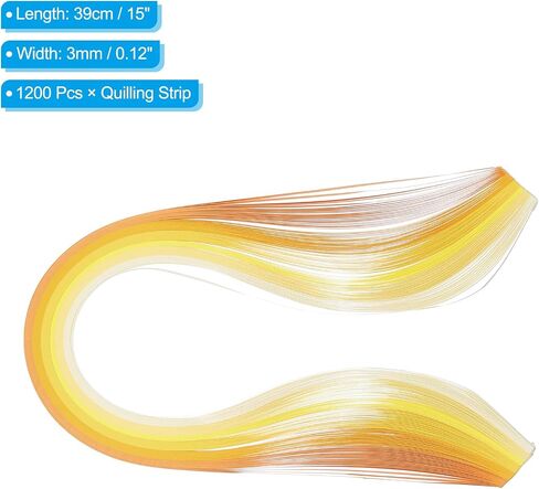 Patikil 1200PCS Rainbow Quilling Strips Paper 1/8 "(3mm) 15" اوريغامي ورق Quilling Strip for Art DIY Hand Craft ، التدرج الوردي in Saudi Arabia